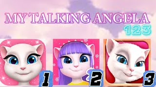 My talking angela 1 VS Angela 2 VS Angela 3 ll Angela makeup ll Angela fashion
