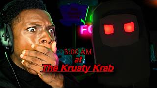⚠️DONT RUN⚠️ INTO THE HASH SLINGING SLASHER AT 3:00AM.... 3AM At The Krusty Krab