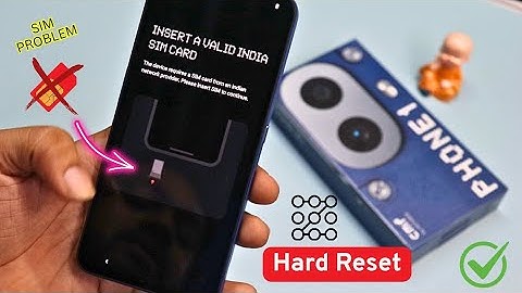 Nothing Cmf Phone 1 Hard Reset - insert Sim Problem 100% Work 🤩🤩
