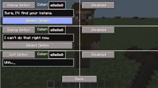 Minecraft Custom NPCs Mod -- How to Set Up Dialogue and Item Quest