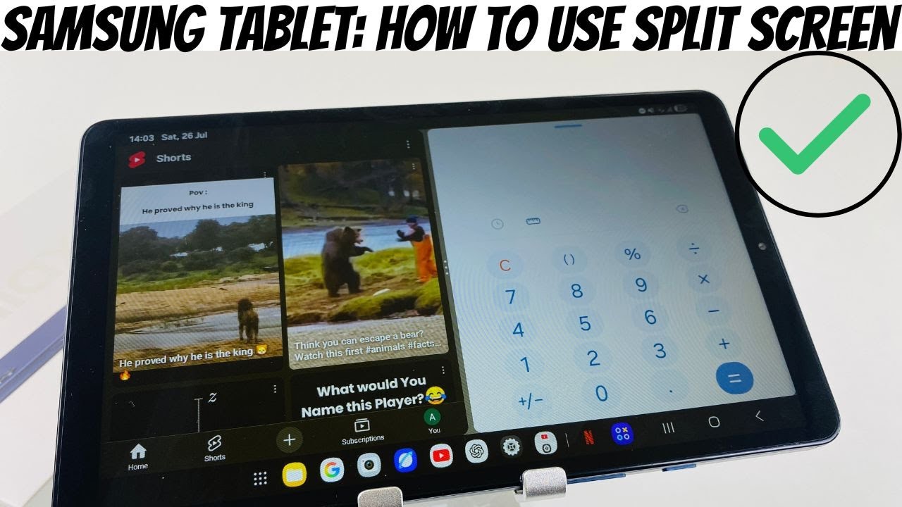 Samsung Tablet - How To Use Split Screen - Step By Step - YouTube