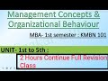 Management concept and organizational behavior mba 1st semester aktu unit 1st to 5th full revision