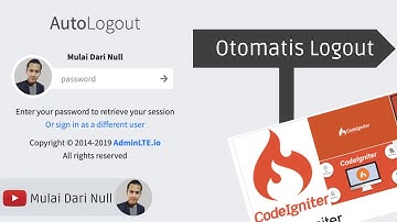 Otomatis Logout atau Otomatis Keluar dari Sistem saat tidak ada aktifitas di Codeigniter