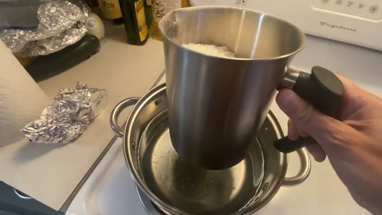 How To Use A Double Boiler #CosyOwlSupplies #waxmelting #candlemaking  #homefragrance 