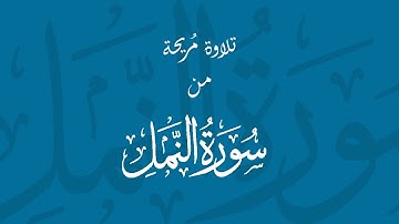 سورة النمل - تلاوة خاشعة وهادئة - بدون مؤثرات - محمد كُريم