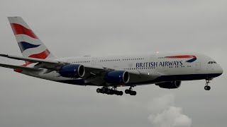 Close Up British Airways A380 Landing #Shorts
