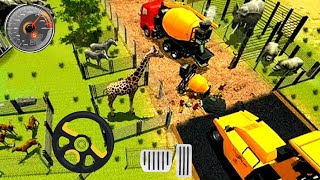 3D Zoo construction simulator - #4 driving different matchines for construction 🏗️ screenshot 1