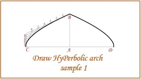 Draw hyperbolic arch sample 1  by using autocad