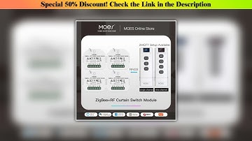 First Look MOES ZigBee Smart RF433 Curtain Switch Module  for Motorized Roller Shutter Blinds Motor