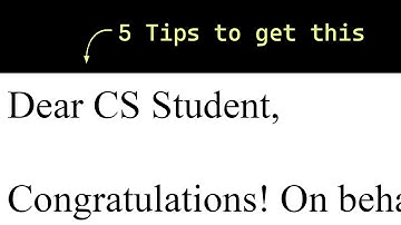 5 Tips to Land Your First Internship (Computer Science)