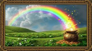 St. Patrick’s Day Rainbow & Pot of Gold 🍀 4K Framed TV Art | Lucky Irish Landscape Screensaver screenshot 5