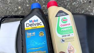 DIESEL OIL FOR CK-4 MOTORCYCLE #viralvideo #automobile #diesel #CK-4 #mobildelvac #colombia #boxerct