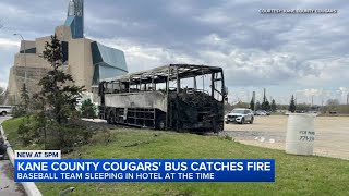 Kane County Cougars' bus destroyed in fire set by 15-year-old girl in Canada, police say
