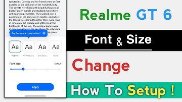 Realme GT 6 Series How To Change Font ! And Font Size ! Font Changer