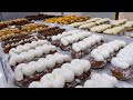 Amazing cream donuts making process in Jeju island Korean bakery 제주 트위스터윗 크림꽈베기