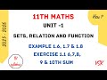 11th Maths @mathswithvsk6794 Chapter 1 Sets, Relations and Functions Exercise 1.1 6, 7, 8, 9 & 10th