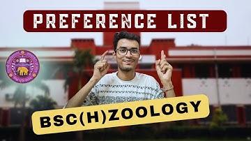 Bsc Hons Zoology Preference list Delhi University | Preference list for Zoology Hons