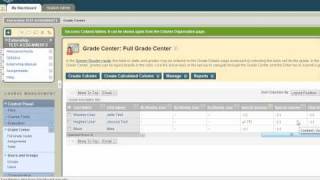 Blackboard 9: Hiding Grade Columns from Students