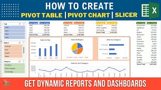 How to Create Pivot Tables, Pivot Charts, and Slicers to Build Dynamic Dashboards in Excel