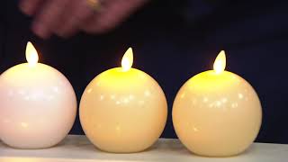Luminara Set of 2 Flameless 3" Wax Spheres with Remote on QVC