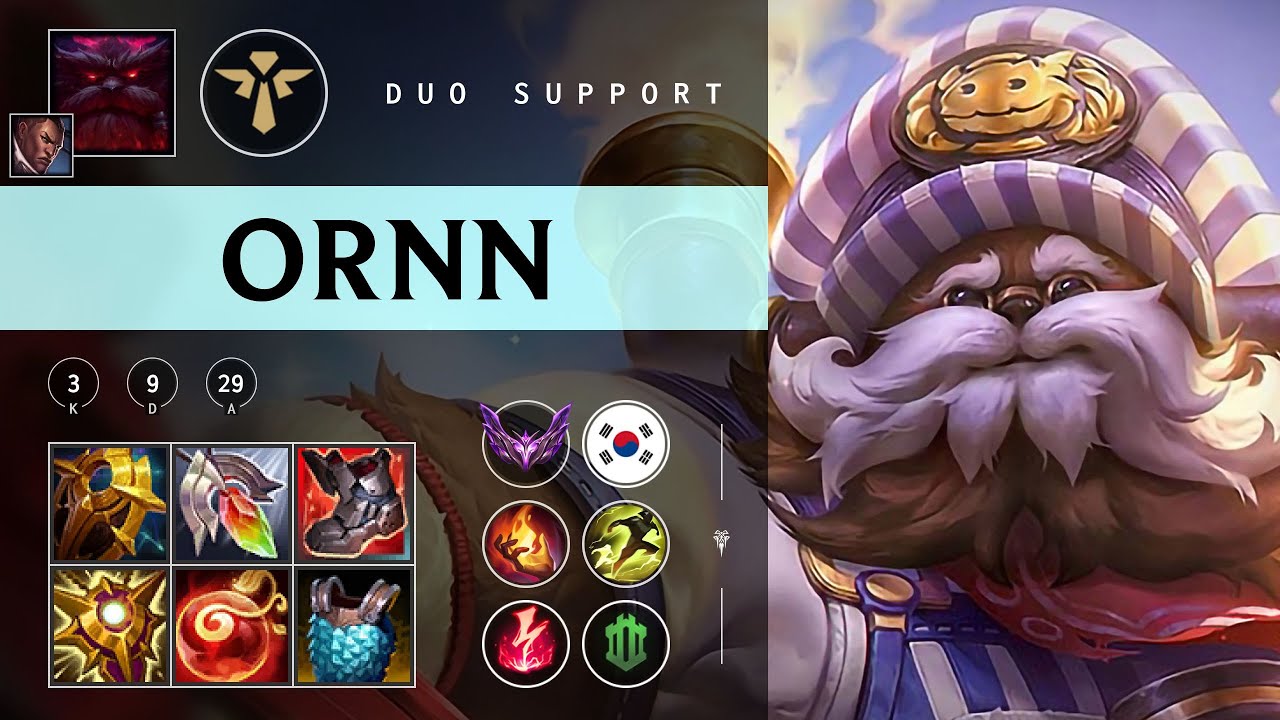 Ornn Support vs Nautilus - KR Master Patch 25.22