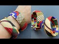 💖 How To Make A Beautiful Fabric Statement Bracelet | Bangle | wristband | ਚੂੜੀ | चूड़ी | Pulseira