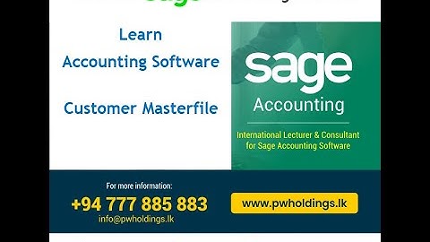 Customer Masterfile - Sage Business Cloud Accounting Software