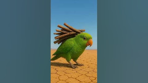 The parrot builds a tunnel for its children and brings cool air from it 😱 #ai #parrot