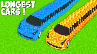 I found SUPER LONG and BIG LAVA VS WATER CAR in Minecraft ! What`s inside SUPER LONGEST CAR ?