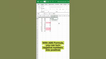 Why you NEED to know the ABS formula in Excel #shorts