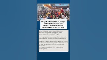 Wagub Jateng Restui Warga Demo Bupati Pati, Sebut Sudah Koordinasi dengan Sudewo & Pemerintah Pusat