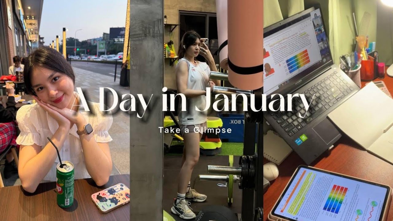 A Day In January🌿🍃 | Studying | Work Out