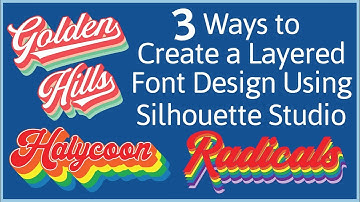 Create Layered Font Design Using Silhouette Cameo - Make a Retro Vintage Name Cut File