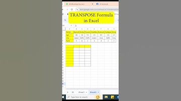 Transpose function in excel #shorts #excel #exceltips #exceltutorial