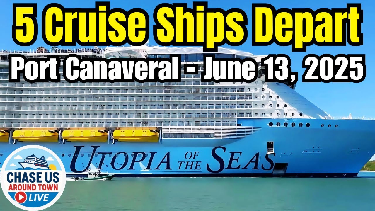 Cruise Ship Spotting Highlights from Port Canaveral June 13, 2025 | 5 Ship Sail Away Day