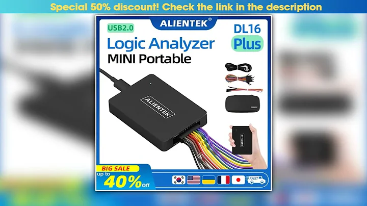 ALIENTEK Logic Analyzer DL16 250MHz Max Sample Rate 16Channels Logic Analyzer Tools ARM FPGA Debug