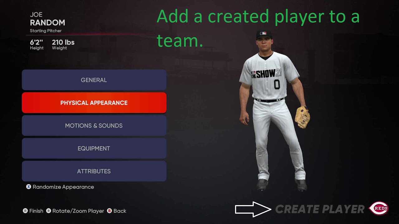 How to put created player on team 2k21