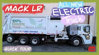 All-New Mack LR Electric Garbage Truck | Quick Tour and Test Drive | Heil Automated Side Loader Body