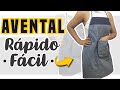 Como Fazer Avental de Cozinha / Tecido | Molde Fácil