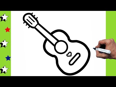 Guitar Drawing Easy | How To Draw a Guitar step by step