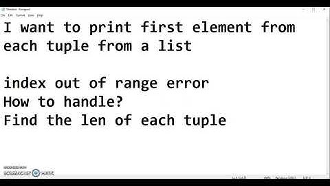List Index out of Range Error | Python Programming