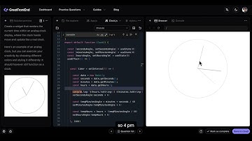Analog Clock Using React | React Js Interview Question | Frontend Interview Question