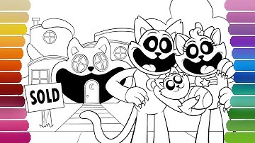 CATNAP BUYS HIS FIRST HOUSE Coloring Pages / How to Color Smiling Critters