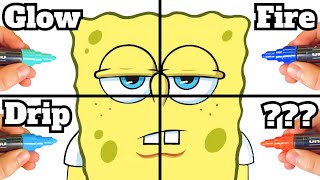 DRAWING SPONGEBOB AND PATRICK IN 8 STYLES 🔥 I WAS NOT READY