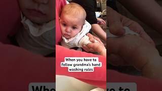 Do all grandmas have the hand washing after doing anything rule? #grandma #grandchildren #funnyvideo