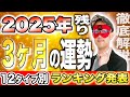 【ゲッターズ飯田】2025年最後の3ヶ月!星座ごとのランキング発表【五星三心占い】