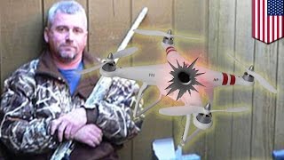 Папаша из Кентукки подстрелил дрон-беспилотник, защищая честь дочери видео НЕЛЕГАЛЬНО ПЕРЕСЁК ГРАНИЦУ