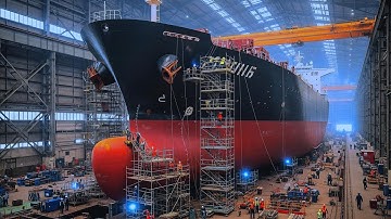 How Giant Cargo Ships Are Built – Inside the Steel Block Assembly Shipyard (Full Process)