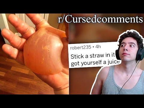 r/Cursedcomments | STICK A STRAW IN IT Reaction
