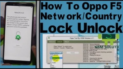 How To Oppo F5 Network/Country Unlock
